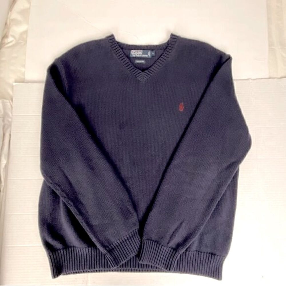 Polo Ralph Lauren Men L Long Sleeve Waffle Knit Thermal Shirt Pullover Sweater - Picture 10 of 12